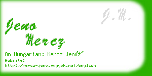 jeno mercz business card